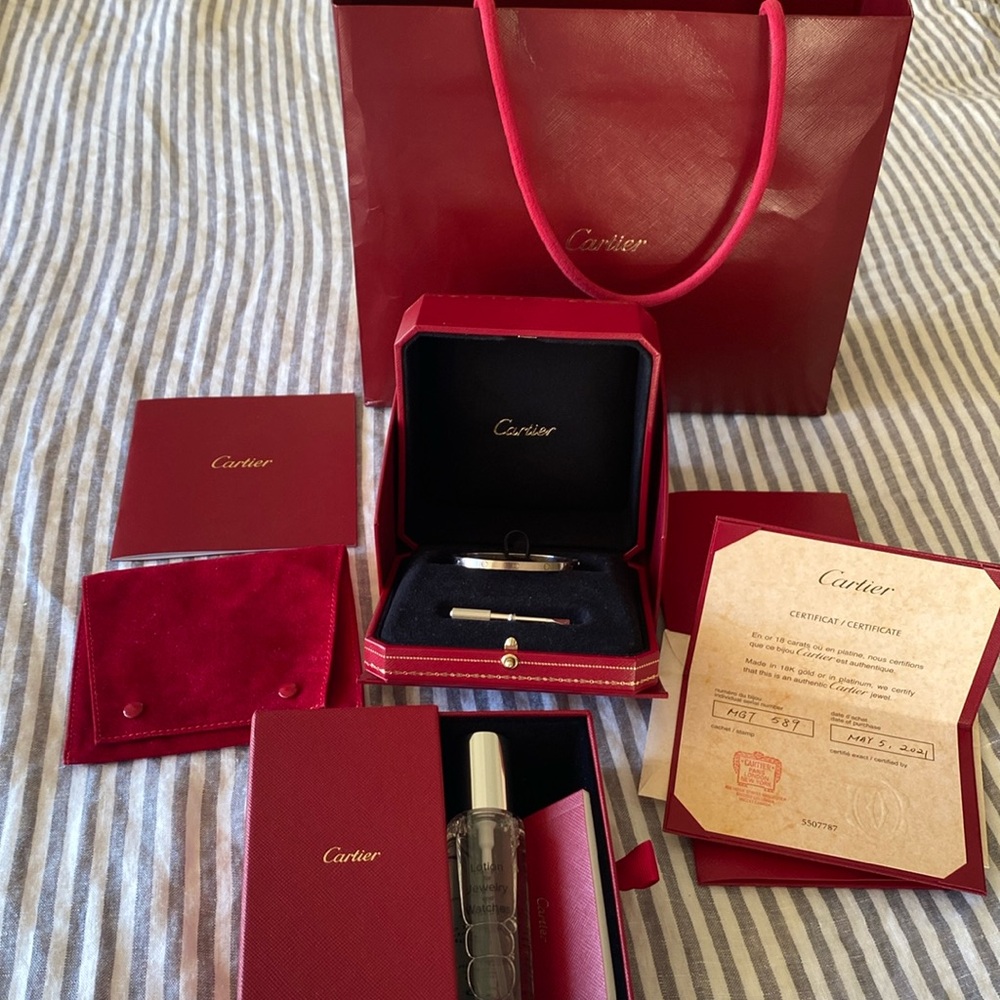 Authentic Cartier Love bracelet in Small